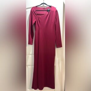 Black Halo Long Sleeve Burgundy Dress